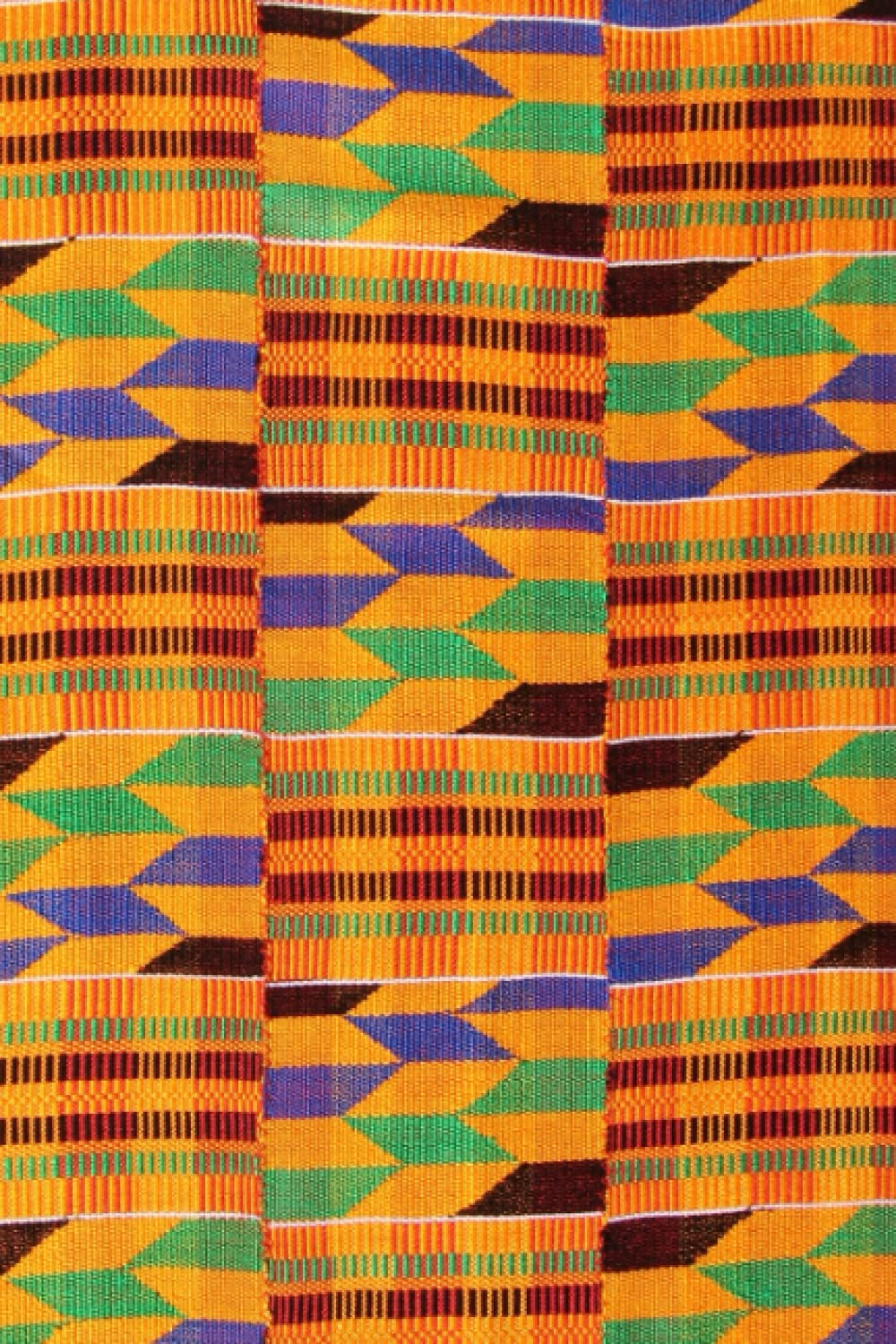 Kente Print Notebook: African Print | Beautiful Colours | Matte Cover| Wide Ruled Line Paper | 6x9inch