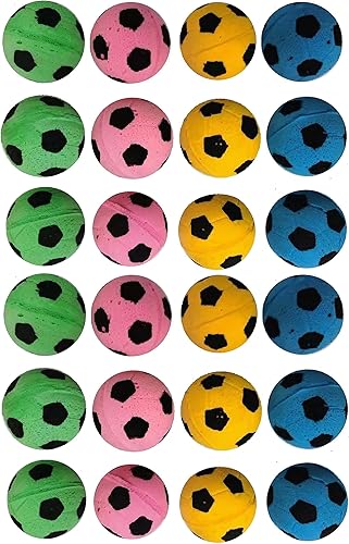 Pelotas de fútbol de espuma, juguetes para gatos (24 piezas)