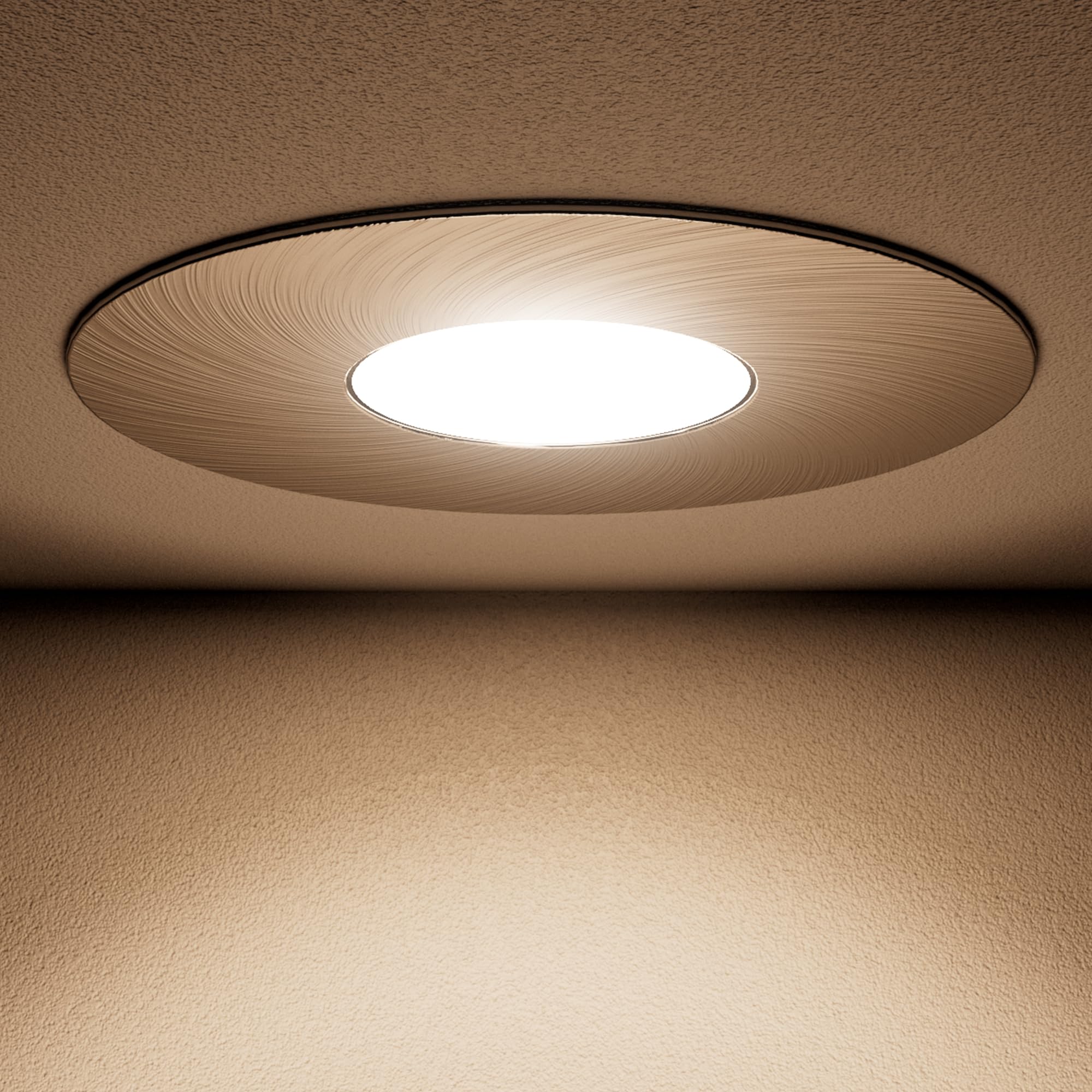 SSC-LUXon YOKU aluminio cepillo – Juego de 10 focos empotrables orientables IP65 para GU10 y módulo LED – baño ducha 230 V sin bombilla