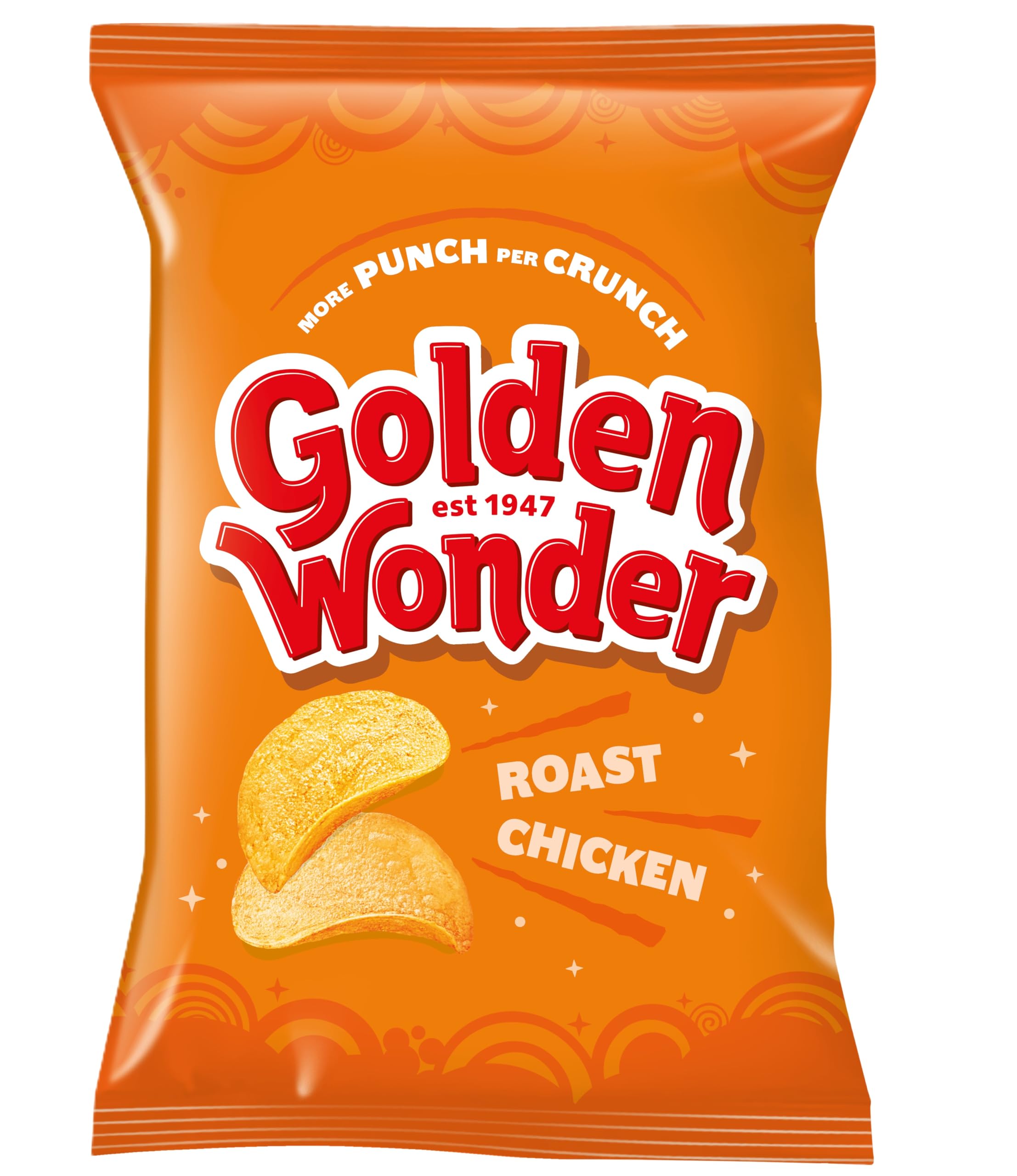 Golden Wonder, Tayto Roast Chicken Crisps, 32.5g (Pack of 32)