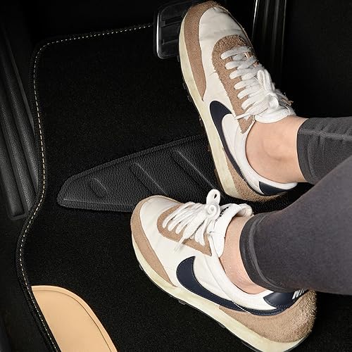 Miniatura 5 de CAR PASS Tapetes para piso de auto, universales, impermeables, colores de arco iris., Negro con verde