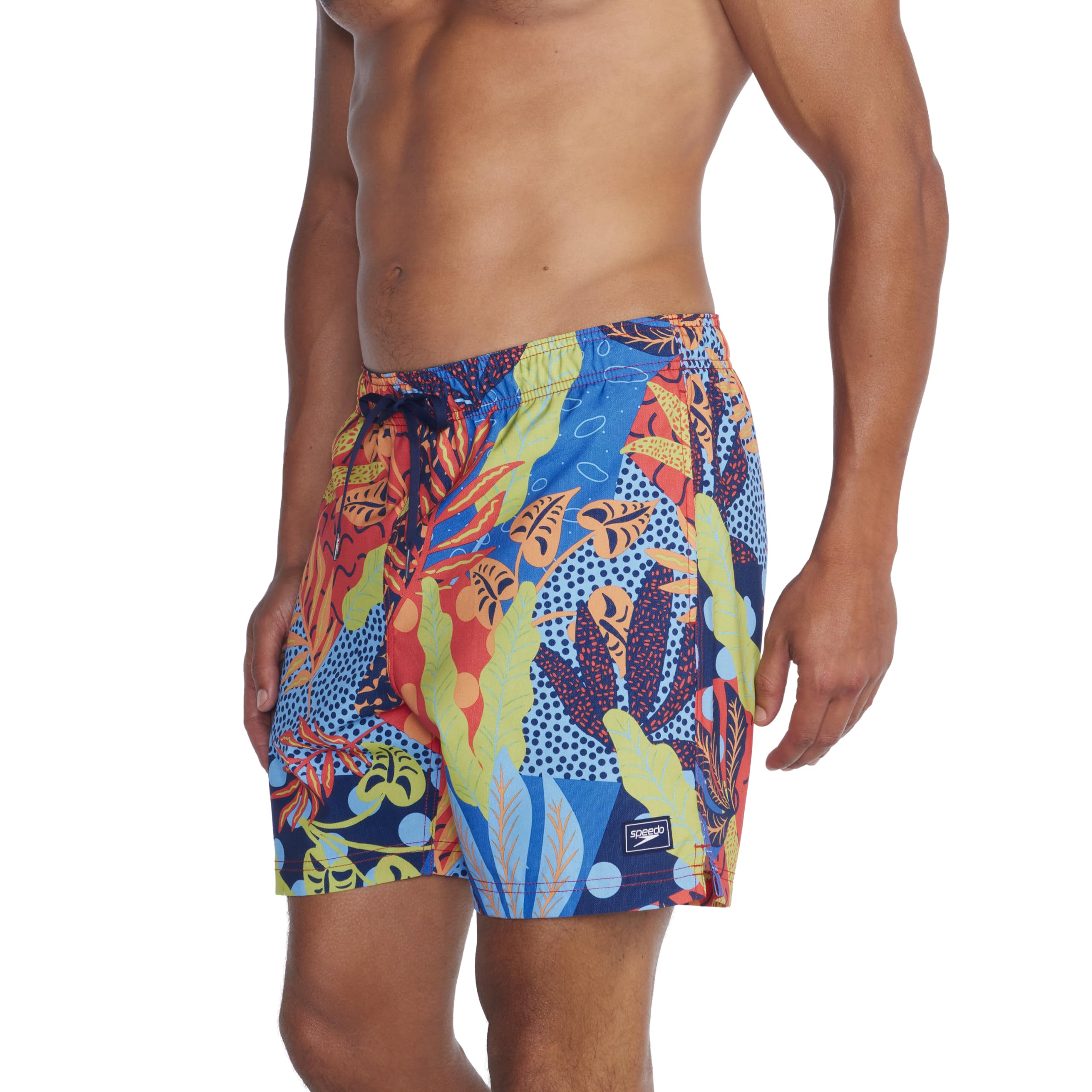Speedo Unisex Floral Splash Men's Swim Trunk Short Length Redondo Striped