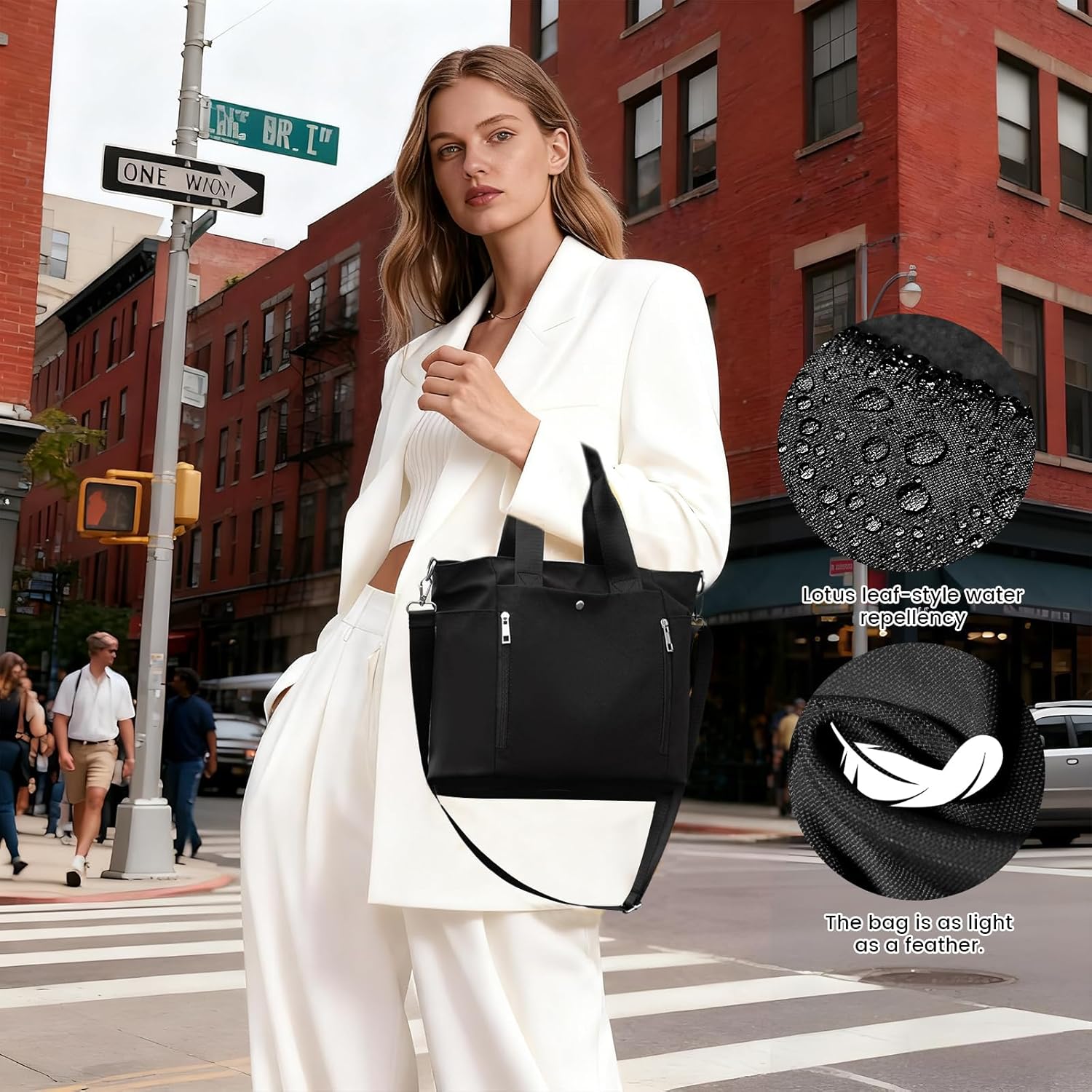 NEBIL Tote Bag For Women,Crossbody Bags With Multiple Pockets,Work Tote Bags For Women - Image 3