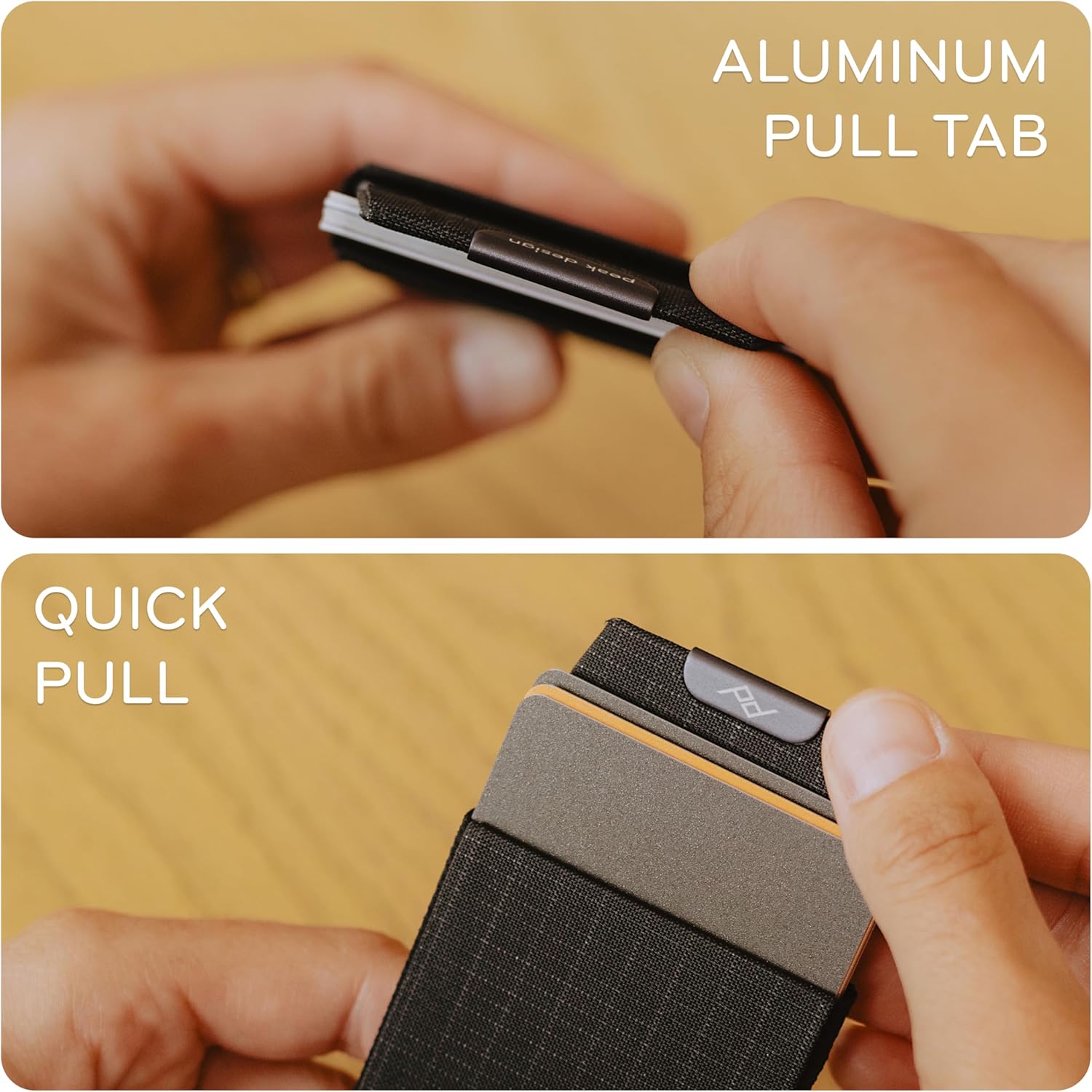 Peak Design Everyday Slim Wallet, Eclipse, Ultra-Slim Profile, Weatherproof TerraShell Fabric, RFID Blocking, Minimalist Design, Quick-Access Card Retrieval, Holds Up to 8 Cards and Cash