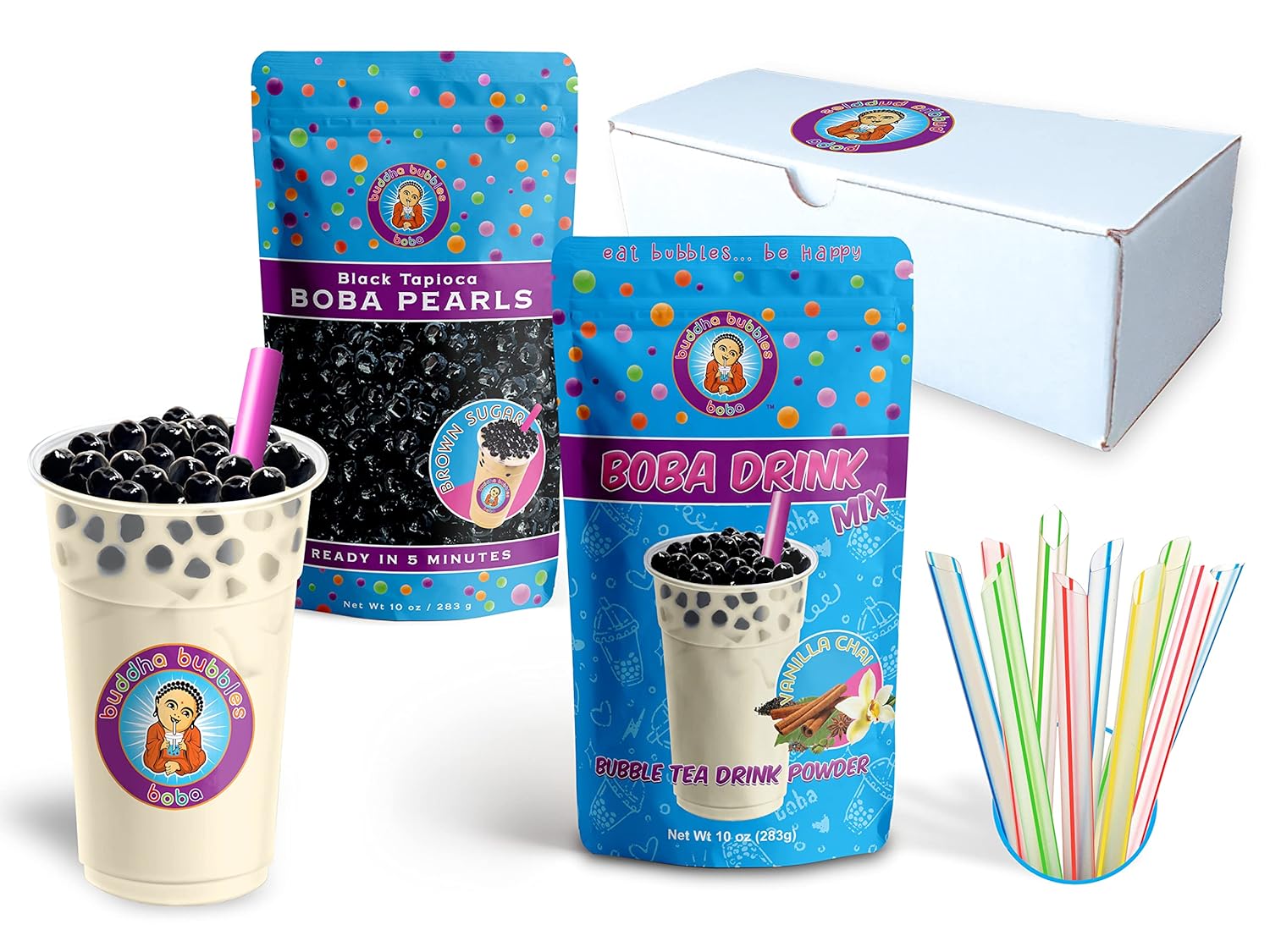 VANILLA CHAI TEA LATTE Boba Tea Kit / Gift Box Includes Tea