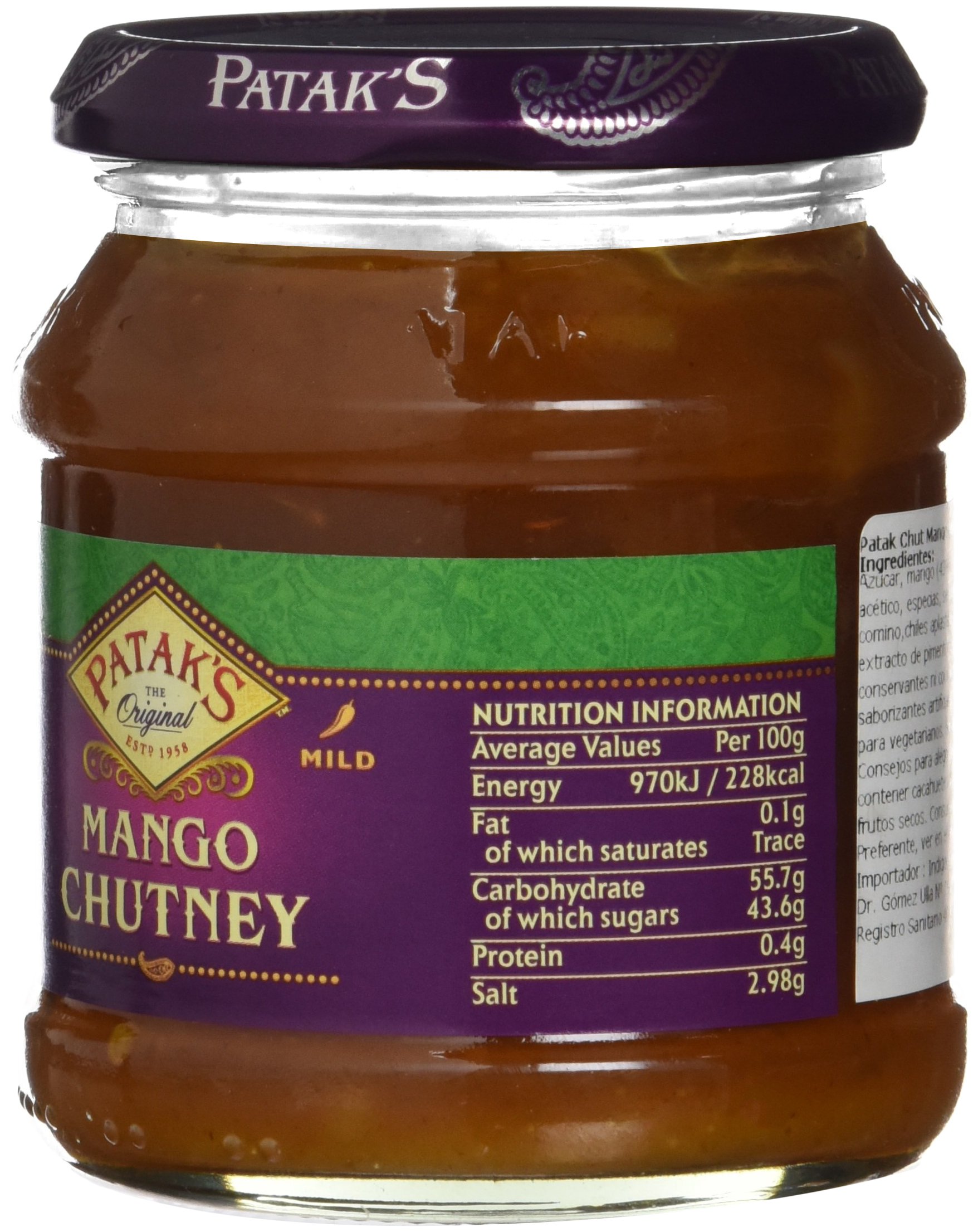 Patak's Mango Chutney Mild Salsa 340 gr