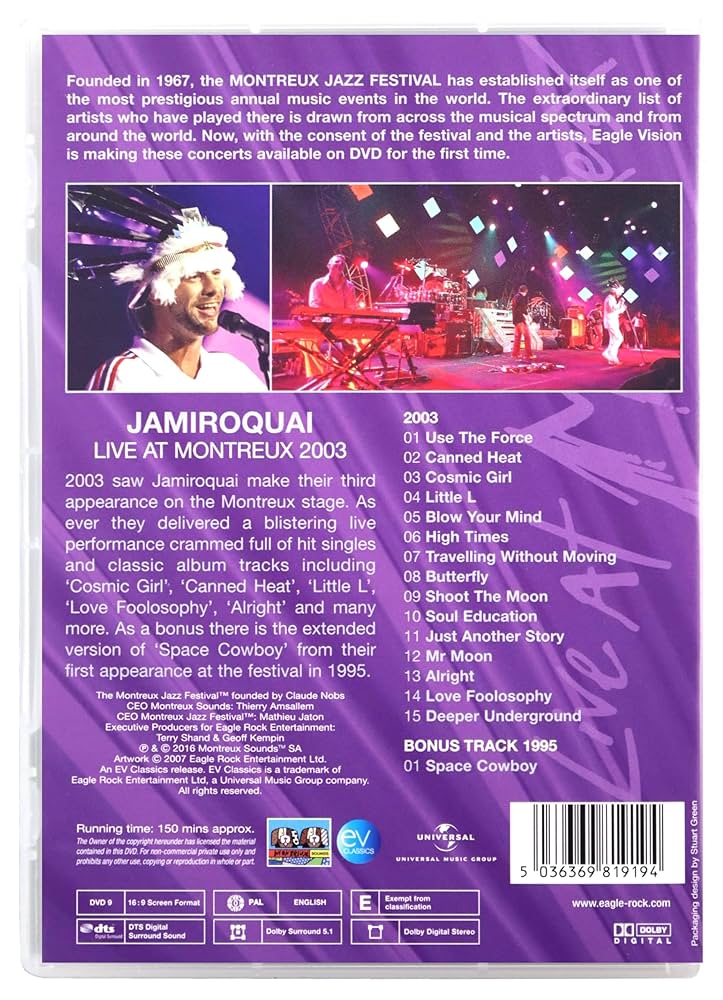 ジャミロクワイ　ライヴアットモントルー jamiroquai Montreux Amazon.co.jp: ライヴ・アット・モントルー 2003 [DVD
