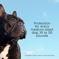 Vista 5 de Adams Además de prevención de pulgas y garrapatas para perros de 15 a 30 libras, 12 semanas y mayores, suministro para 3 meses, mata pulgas, huevos