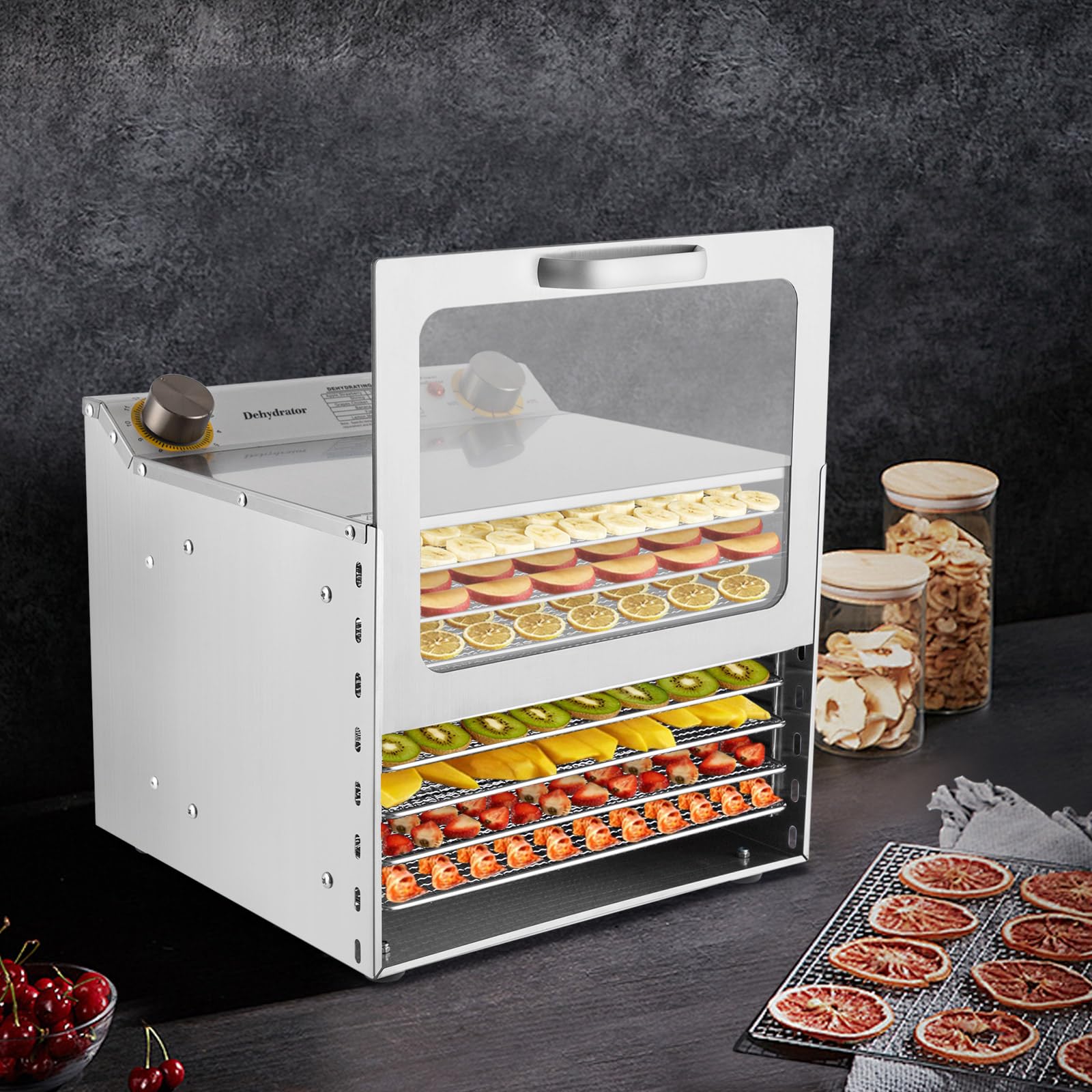 8 livelli, asciugatrice elettrica, 400 W, disidratatore alimentare in acciaio inox, essiccatore per cucine, ristoranti, panifici