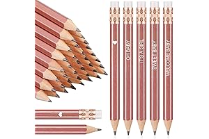 Crtiin 50 Pcs. Baby Shower Pencils for Games, Mini Golf Pencils with Erasers, 4"