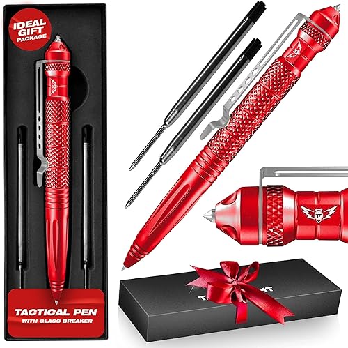 Miniatura 8 de TAKEFLIGHT Equipo de supervivencia táctico de aluminio de grado aeronáutico herramienta de supervivencia de bolígrafo EDC resistente ligera con