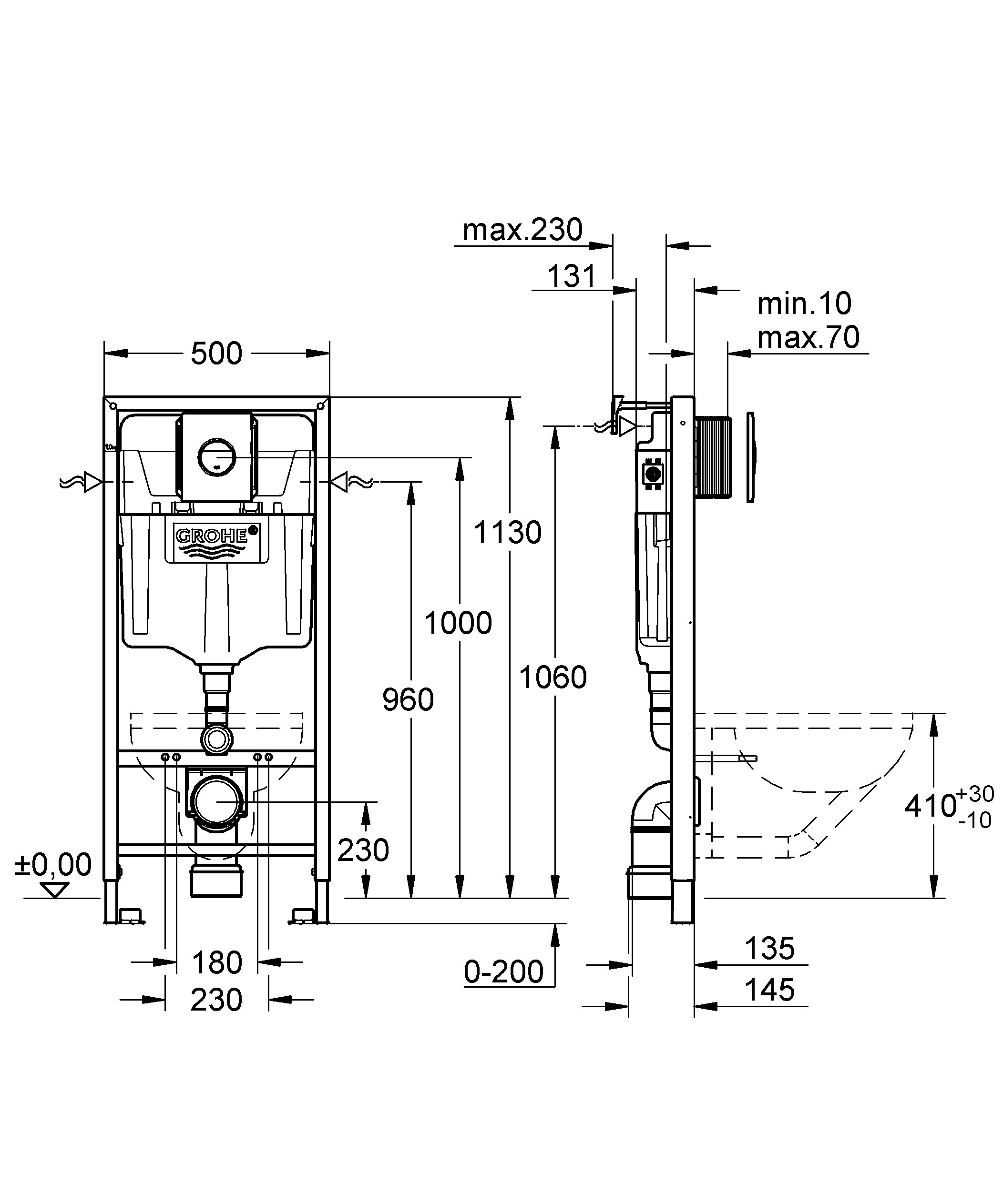 Grohe Concetto - Accesorio de baño Ref. 38860000, 1.13 m