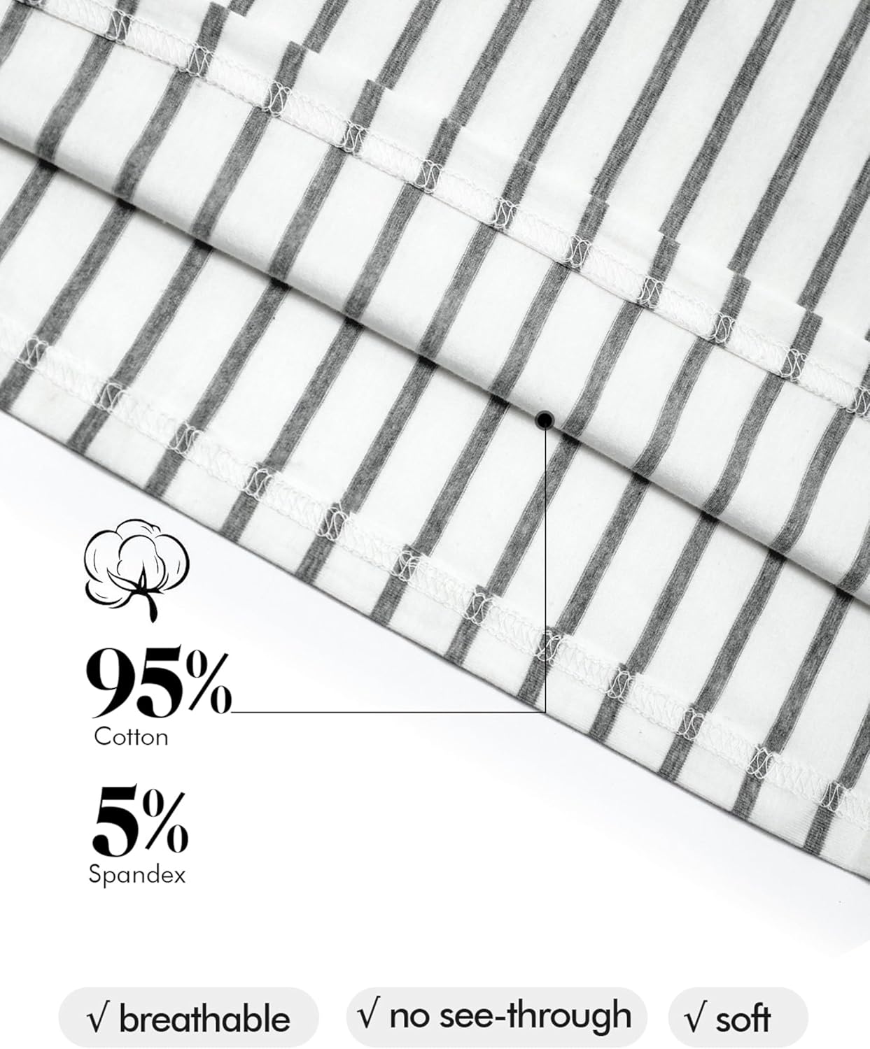 BBHoping Women’s Casual Striped Maternity Dress Short Knee Length Pregnancy Clothes for Baby Shower - Image 4