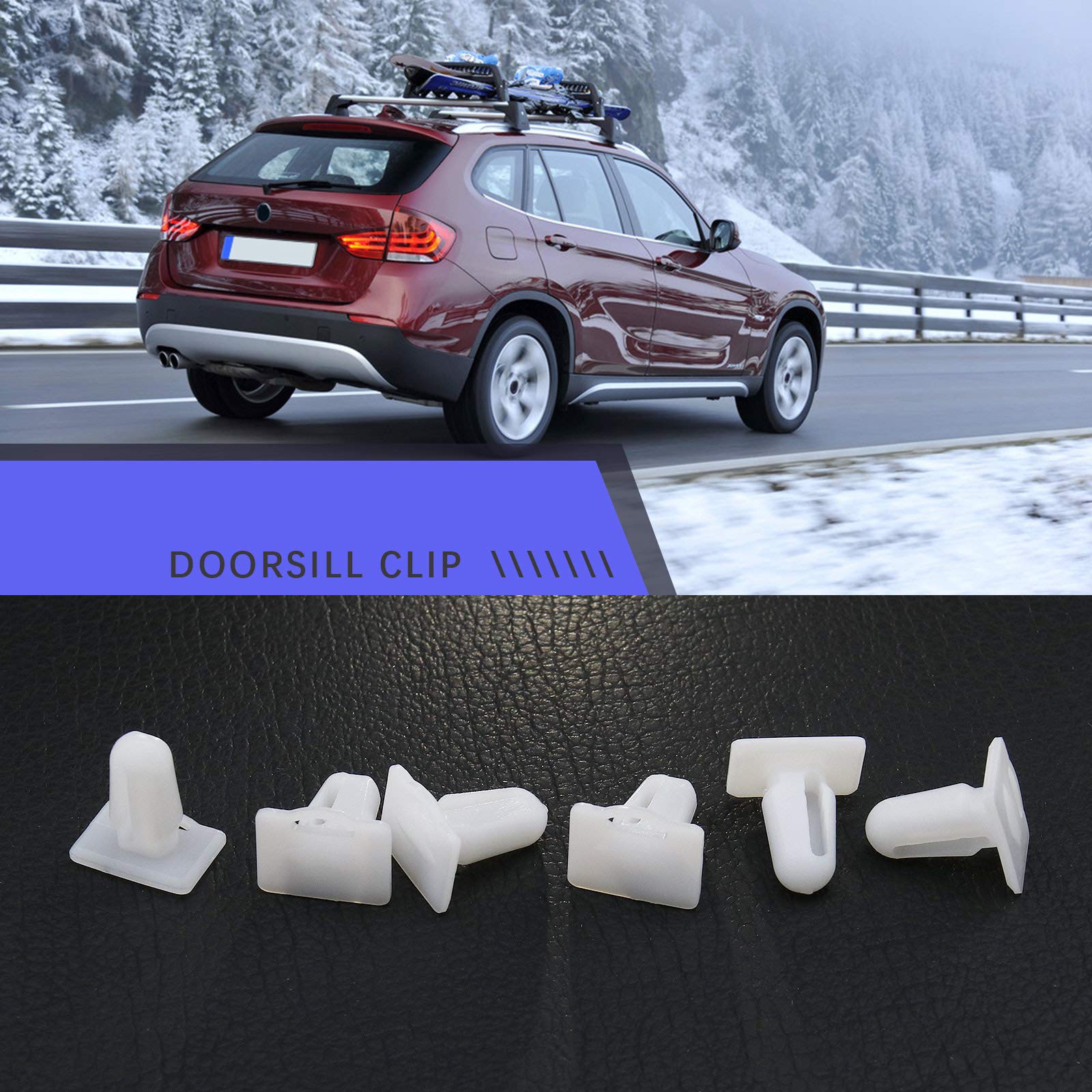 The Lord of the Tools 50pcs Clips de Moulage Panneau Porte de Voiture Attaches Retenue en Plastique Garniture d'extension Passage Roue