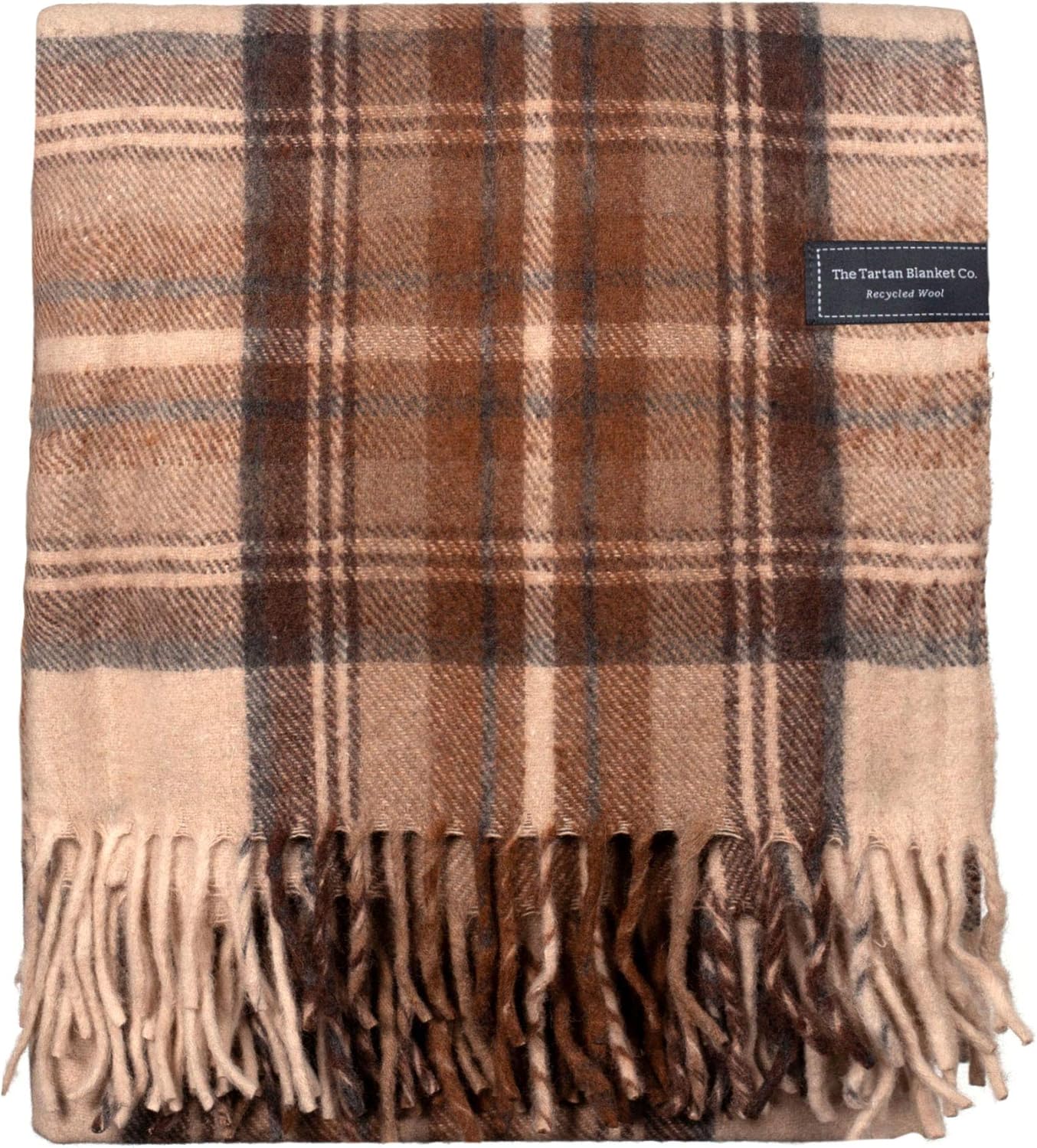 The Tartan Blanket Co. Recycled Wool Blanket Stewart Natural Dress