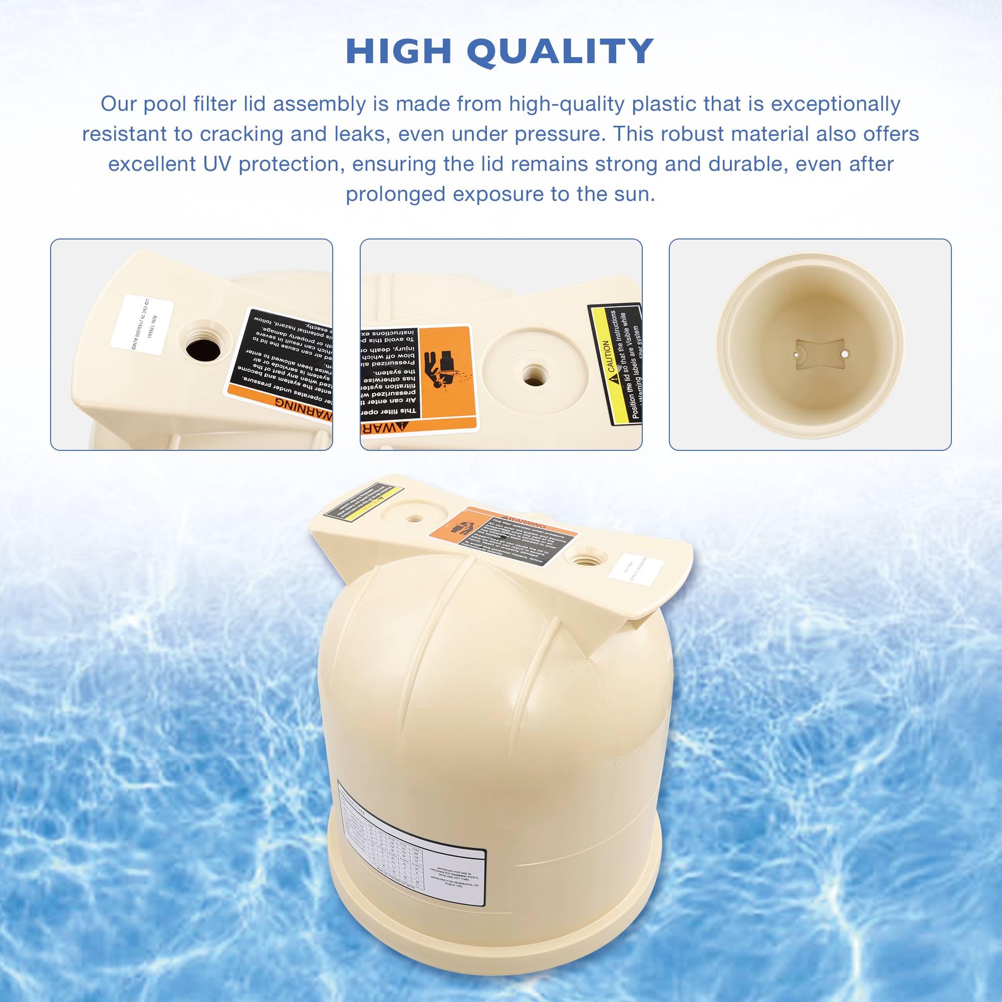 PSLER Poolfilterdeckel 178553 – Ersatz Für Pentair Clean & Clear Predator Filter, UV-beständig