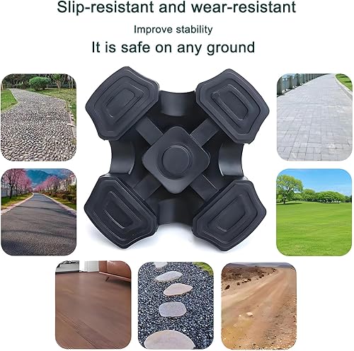 Miniatura 4 de Puntas de caña para estabilidad, base de bastón de pie para la mayoría de bastones de caminar de 0.87 pulgadas, bastones plegables, punta de