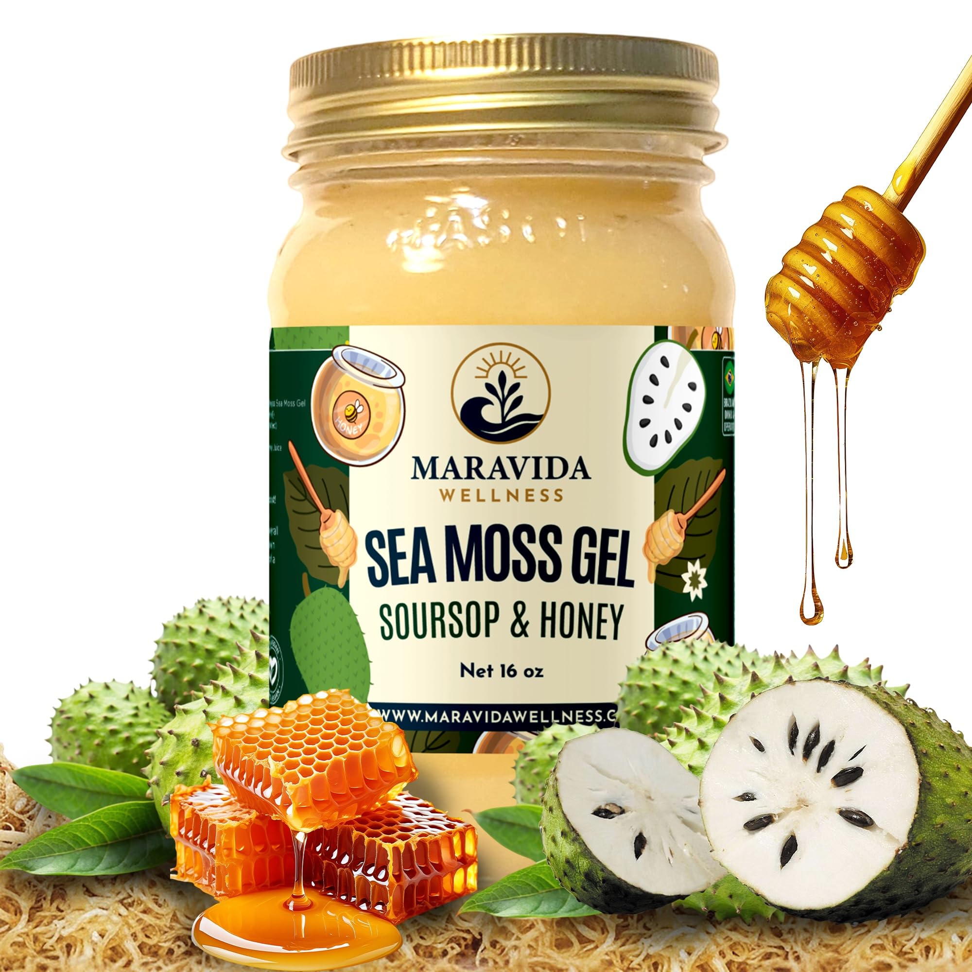 SUISO Olea10 MLMサプリ Amazon.com: Sea Moss Gel with Soursop & Honey, Natural Wellness