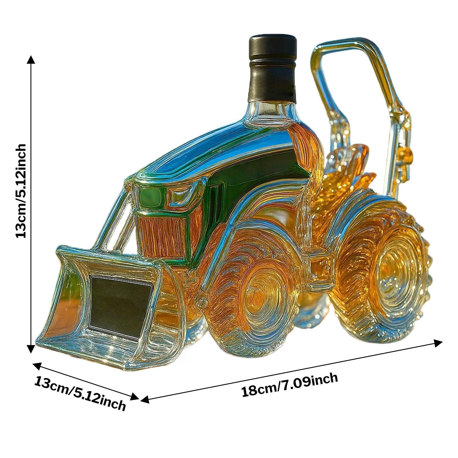 Bottiglie Whisky,Bottiglia Vino Trattore 3D Decorativa - Decanter in Decorazione per Bar Casa Whisky Amanti Famiglia Armadietto Uomo