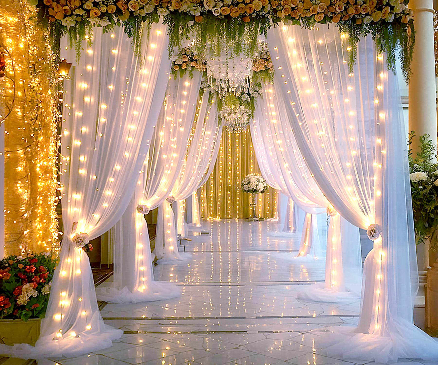 EMART Rideaux En Tulle Et Mousseline De Soie Pour Décoration De Fête