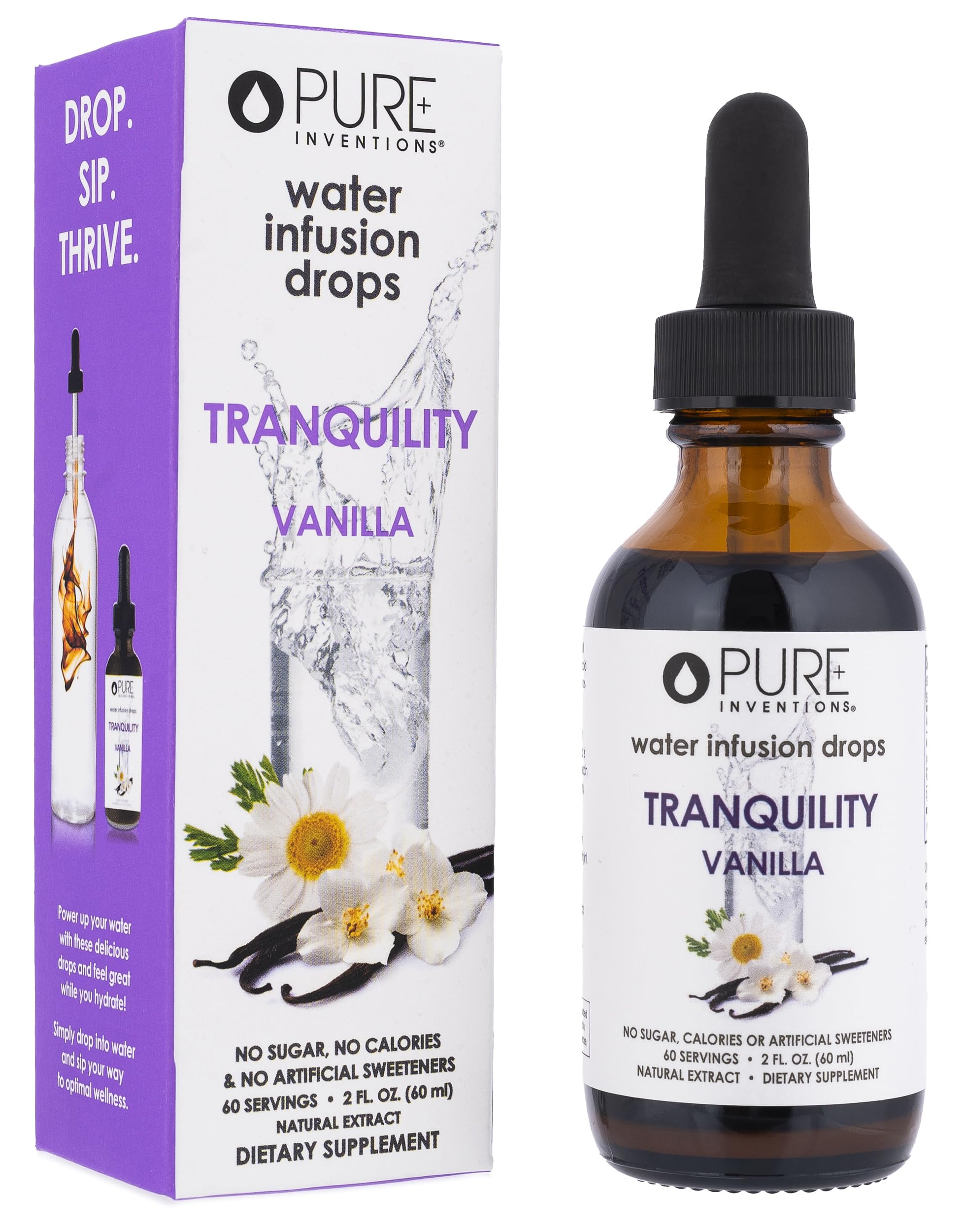 Pure InventionsTranquility Vanilla Liquid Formula - Wellness Drops Supports Calm and Balance 60 Servings