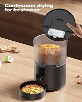 BEMOONY Automata Macska Kutya Etetőgép WiFi Applikációval - 3L Száraztáp Adagoló Hangrögzítéssel - Fekete 8