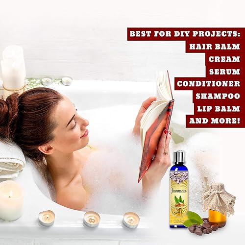 Miniatura 6 de Ancient Health Remedies Aceite orgánico prensado en frío JOJOBA Aceite portador a granel para belleza, piel, cabello hidratante DIY potenciador para