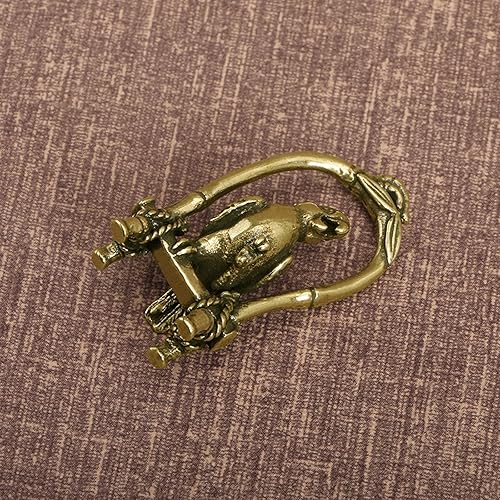 Leheybia 1 Pcs Brass Bird Cage Parrot Ornament Brass Animal Parrot Figurines Parrot Decoration Brass Statue for Desktop Decoration（Golden）