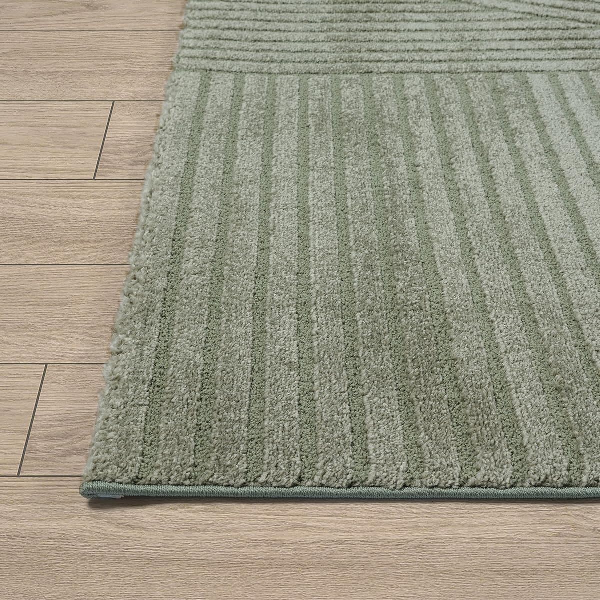 Mia’s Teppiche Atlas Tapis Moderne pour Salon à Poils Courts avec Effet Relief, Structure 3D, Haute qualité de Fibres – Parfait pour la Chambre et Le Salon, Vert, 120 x 170 cm