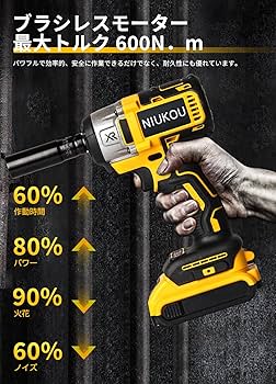 Amazon | SUFE 電動インパクトレンチ 充電式 タイヤ交換