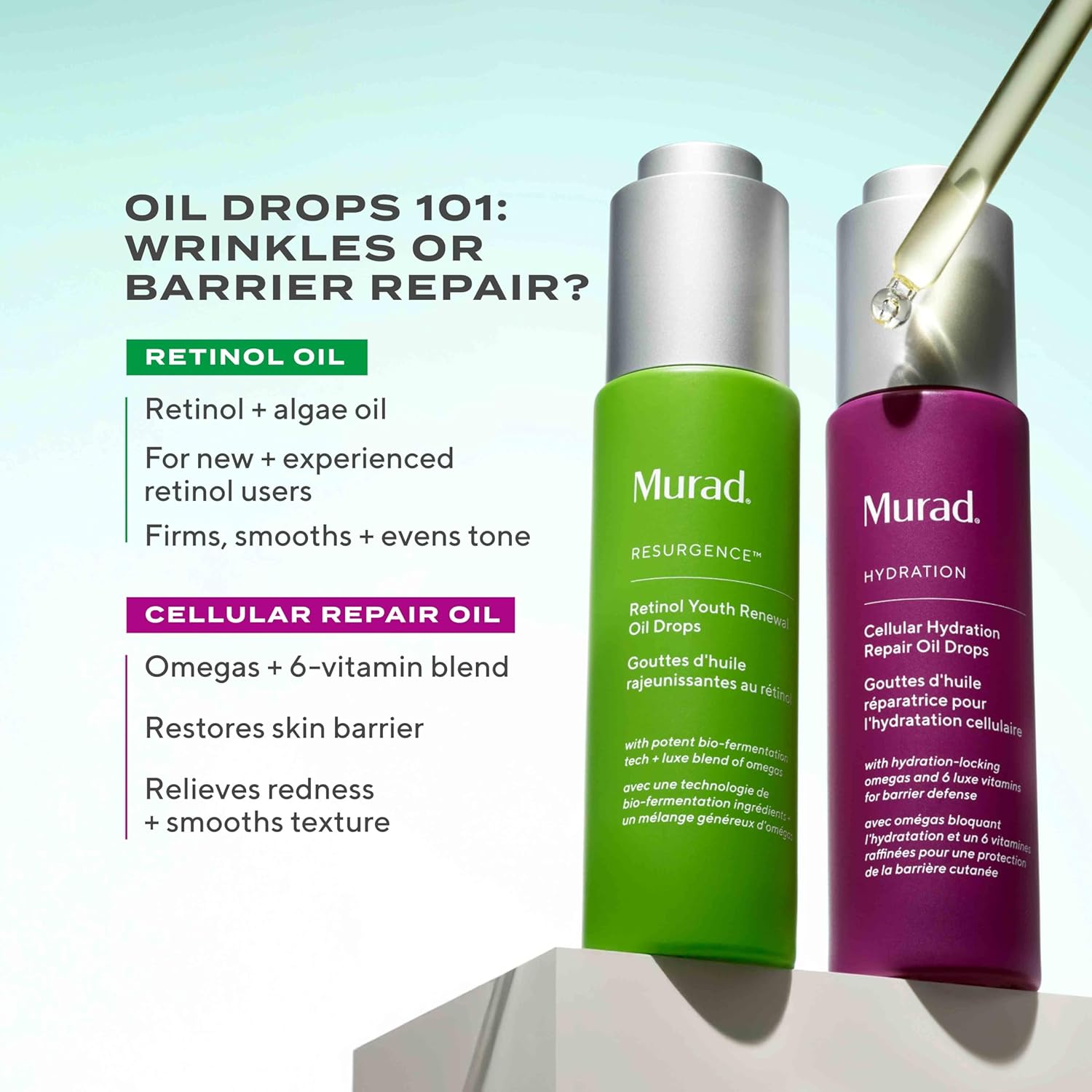 Murad Retinol Youth Renewal Oil Drops – Anti-Aging Retinol Facial Oil with Omega-Rich Oils – Hydrates, Smooths Fine Lines & Wrinkles – Lightweight, Fast-Absorbing Skincare Treatment – 1.0 oz - Image 8