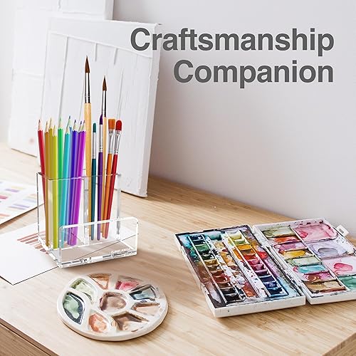 Miniatura 3 de Organizador de bolígrafos para escritorio un moderno accesorio de escritorio con un divisor extraíble es ideal como un soporte para bolígrafo y