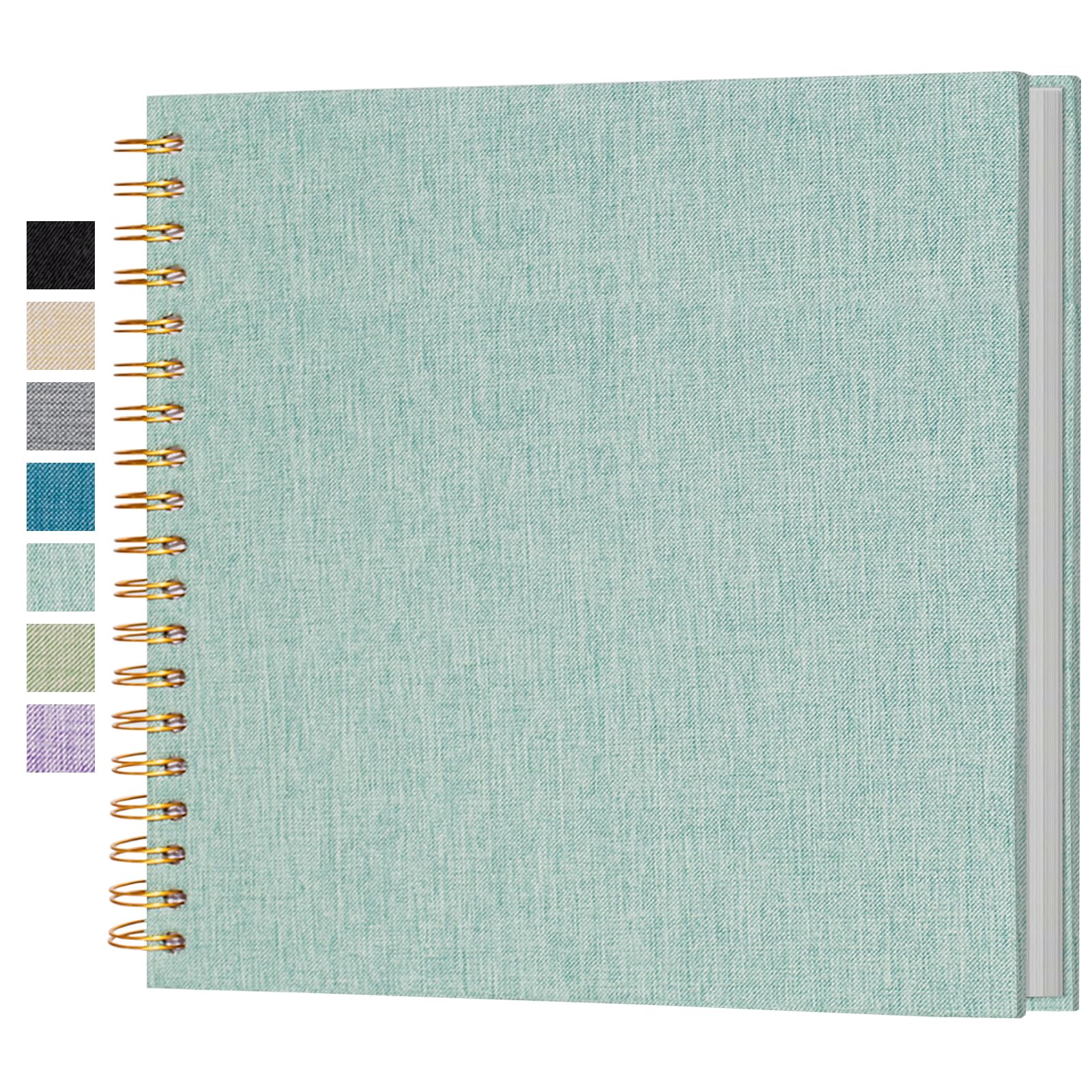 Album fotografico per scrapbooking, 25,4 x 25,4 cm, 40 fogli, pagine bianche in carta kraft, libro dei ricordi per matrimoni, bambini, famiglia, laurea, viaggi, cani, vacanze