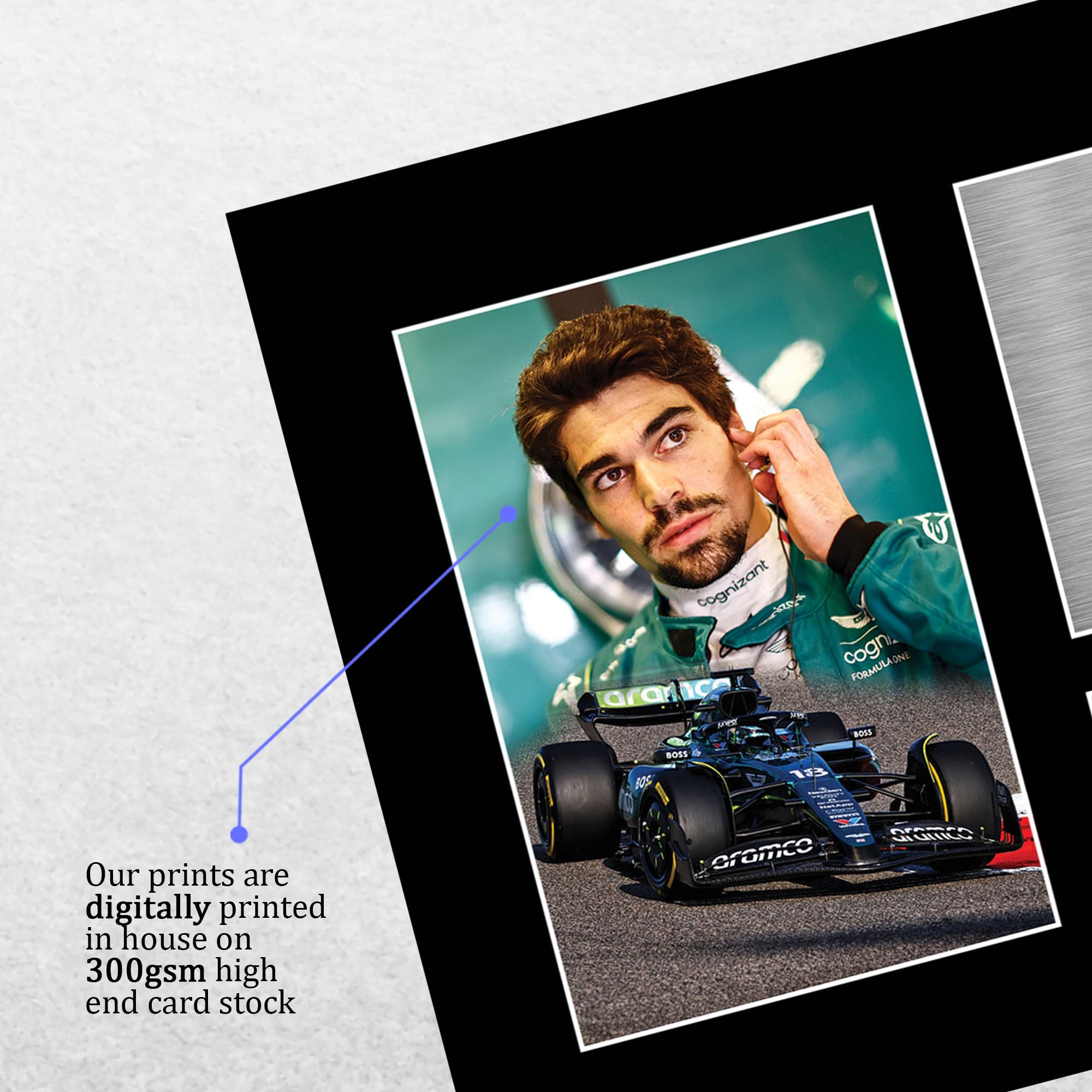 HWC Trading A4 Lance Stroll Aston Martin Gifts Printed Signed