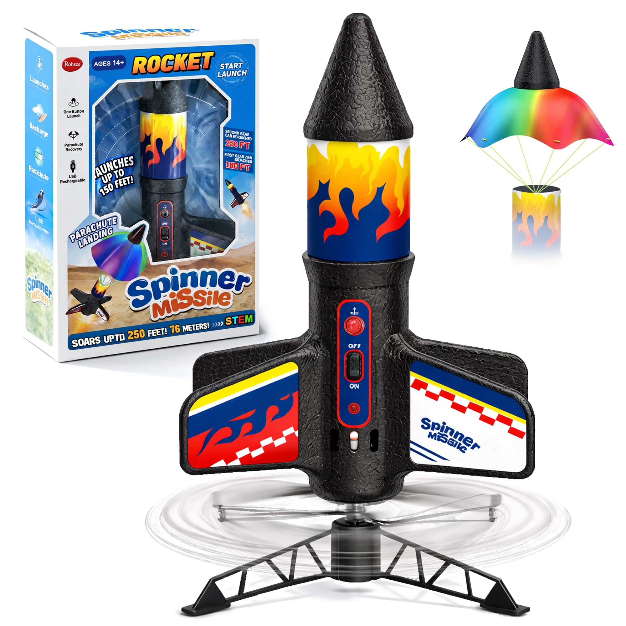 Kit de fusée modèle avec Lanceur, fusée vol Ultra-Haut, Jouet extérieur Enfants 8-12 Ans