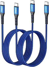 SUNGUY Cavo da USB C a USB C, 2 x 1.5 m 60 W Ricarica Rapida USB C, compatibile con iPhone 15 Pro/Pro Max, MacBook Pro, iPad Pro 2020, MacBook Air, Samsung S24, blu