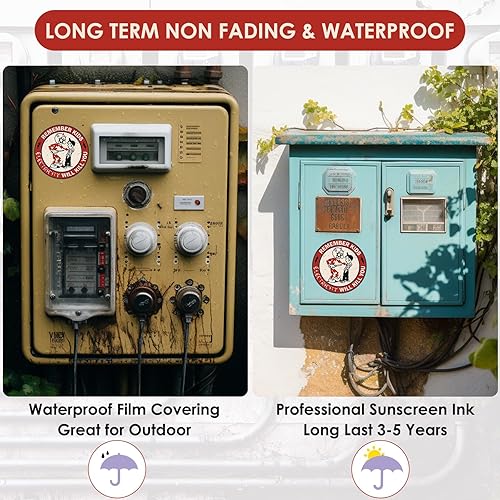 Miniatura 2 de Pegatinas Remember Kids Electricity Will Kill You, paquete de 10 calcomanías de casco para hombres linieros, calcomanías de advertencia de