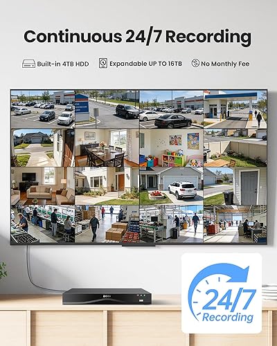 Miniatura 3 de ZOSI Sistema de cámara de seguridad PoE 4K de 16 canales, cámara IP PoE de 16 x 8MP para exteriores e interiores con detección humana, visión