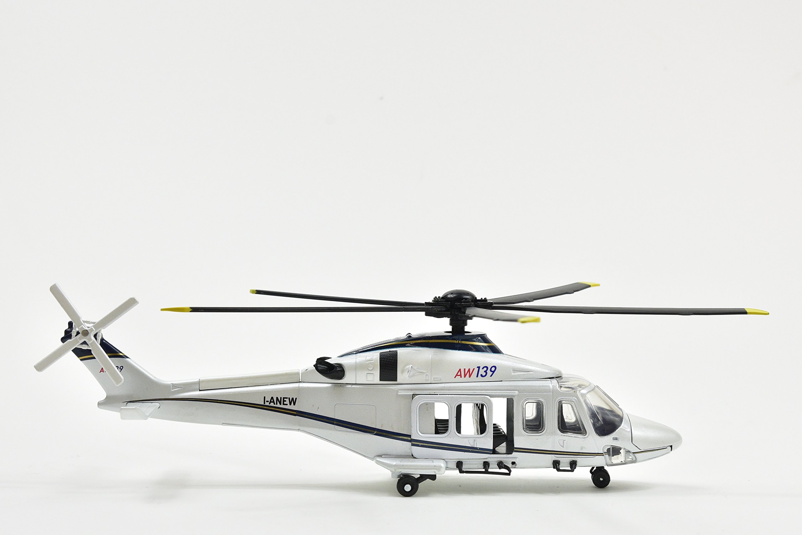New Ray - 26103 A - Véhicule Miniature - Modèle À L'échelle - Hélicoptère Aw 109 Agusta - Rouge/Blanc - Echelle 1/43