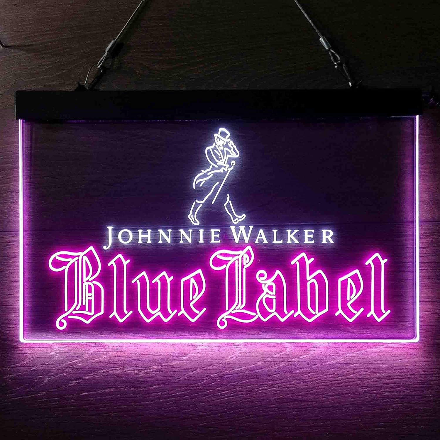 LeeQueen Johnnie Walker Blue Label Whiskey Colorful Novelty LED Neon Sign for Bar Party Bedroom Hote
