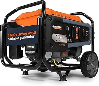 4,500 Starting Watt Portable Gas Generator - Home Backup or RV Ready - Heavy Duty Frame - Quiet, Long Runtime, Emergency Power- 49-State Compliant