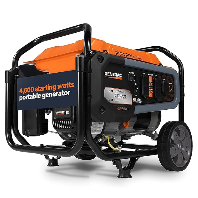Generac 4,500 Starting Watt Portable Gas Generator