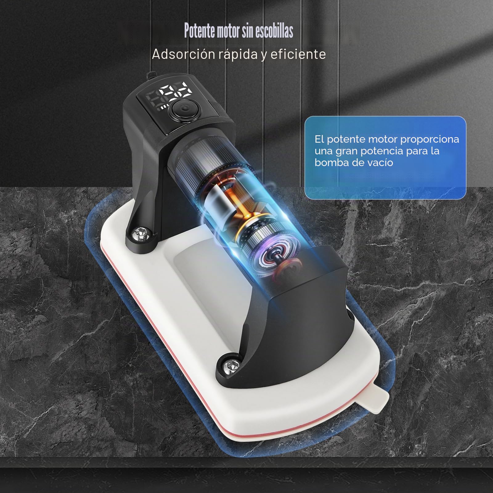 Elevador de vacío con batería, elevador de azulejos, vacío eléctrico, aspirador de cristal eléctrico con succión automática y pantalla LCD, ventosa de vacío eléctrica para azulejos, vidrio, mármol