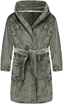 Kids Robe Boys Hooded Fleece Sleep Robe Boys Soft Pajamas Bathrobe