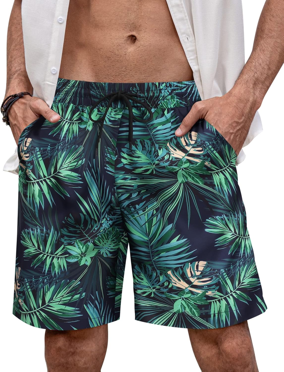 COOFANDY Men's Swim Trunks Board Shorts Summer Beach Shorts Swimsuit ...