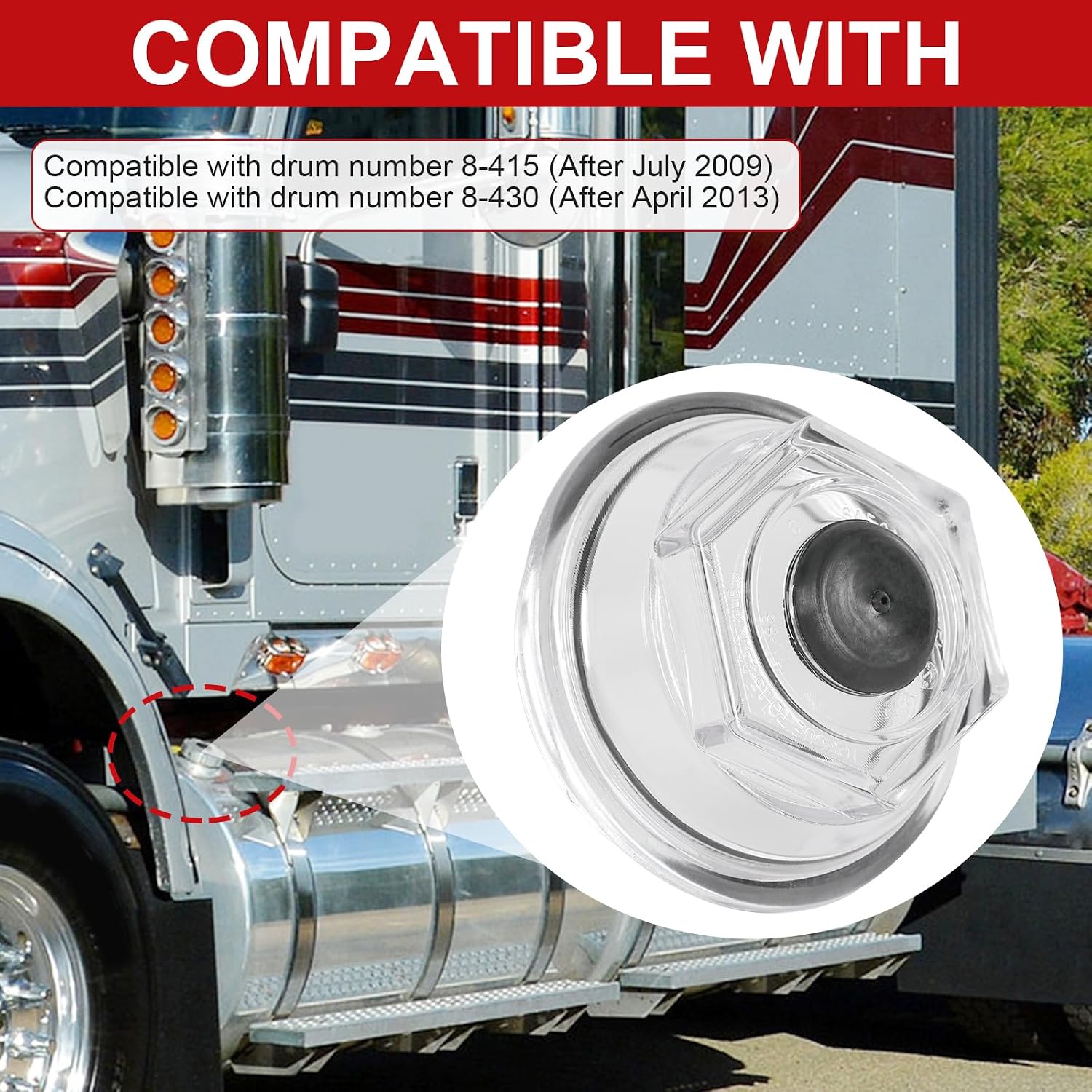 Oil Bath Dust Caps Compatible with Dexter 9k 10K 8-415 430 General Duty Axles Built After 2009 for Dexter 9K 10K 3.5" Threads Trailer Axle Plastic Cover 21-88 Oil Caps K71-704-00 (2PCS）