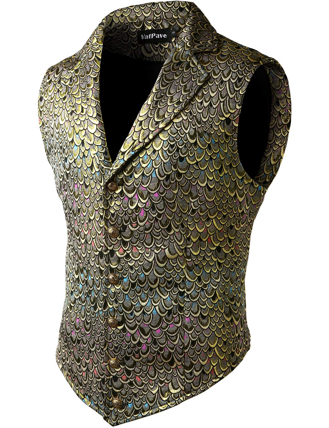Mens Victorian Suit Vest Steampunk Gothic Waistcoat Medium SU14 Multicolor-image-43