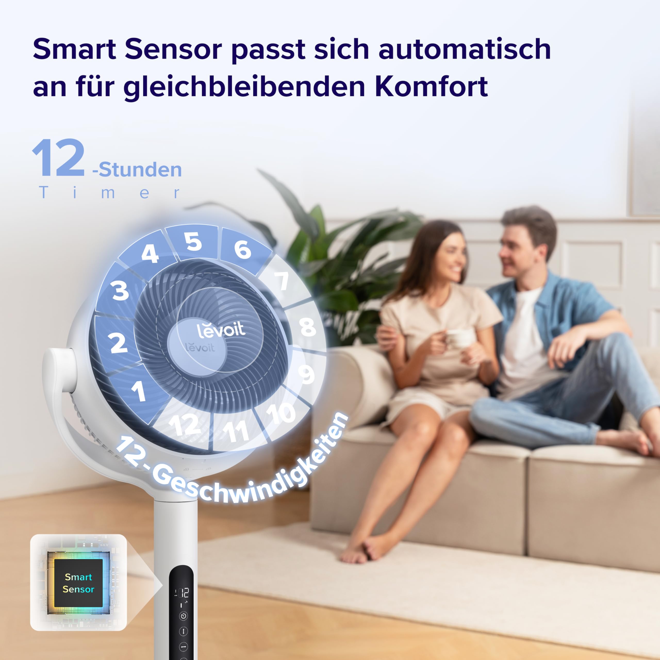 Levoit 20dB leiser DC Standventilator – Bild 8