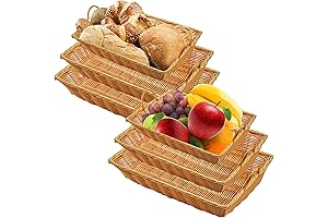 Yesland Set of 6 Poly Wicker Display Baskets for Vendor Events
