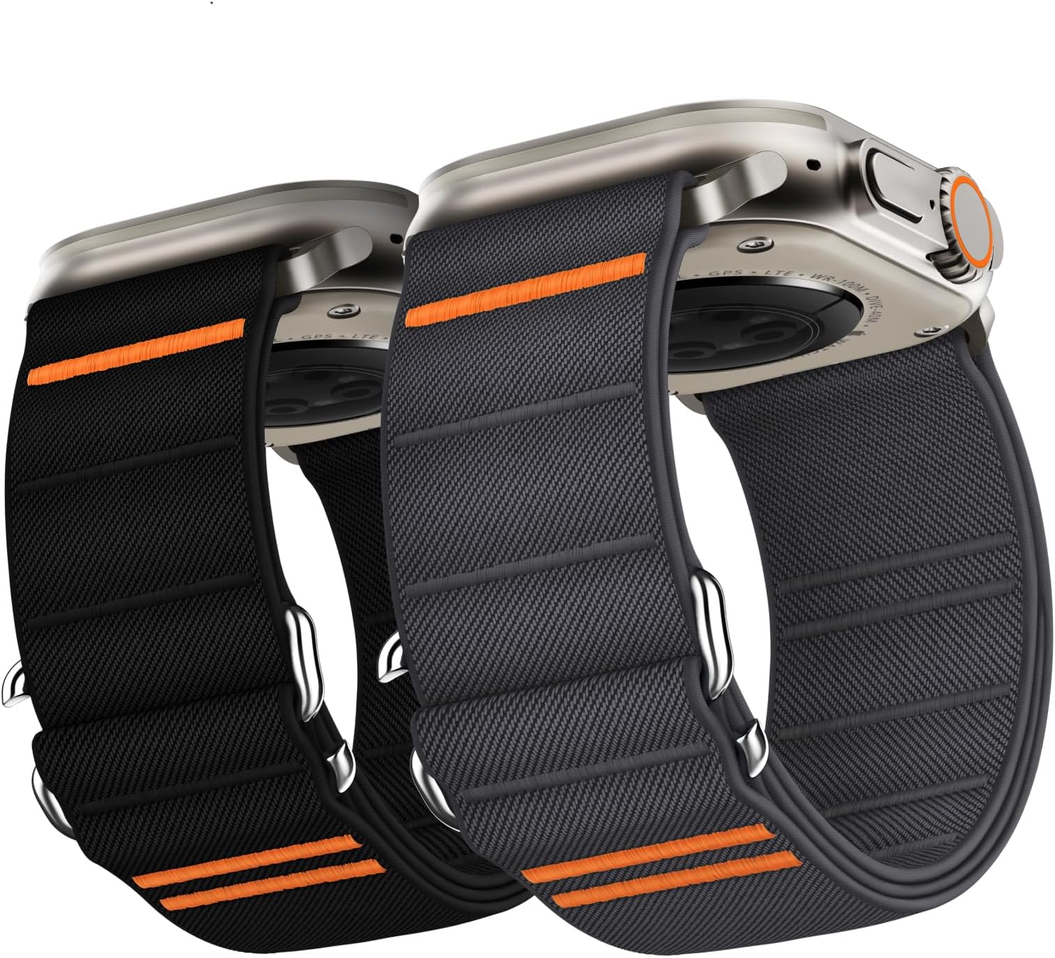 Strap Compatible with Apple Watch Ultra Strap 49 mm 46 mm 45 mm 44 mm 42 mm, Nylon Sport Band with S-Hook for Apple Watch Ultra 2 / Ultra SE Series 10 9 8 7 6 5 4 3 2 1